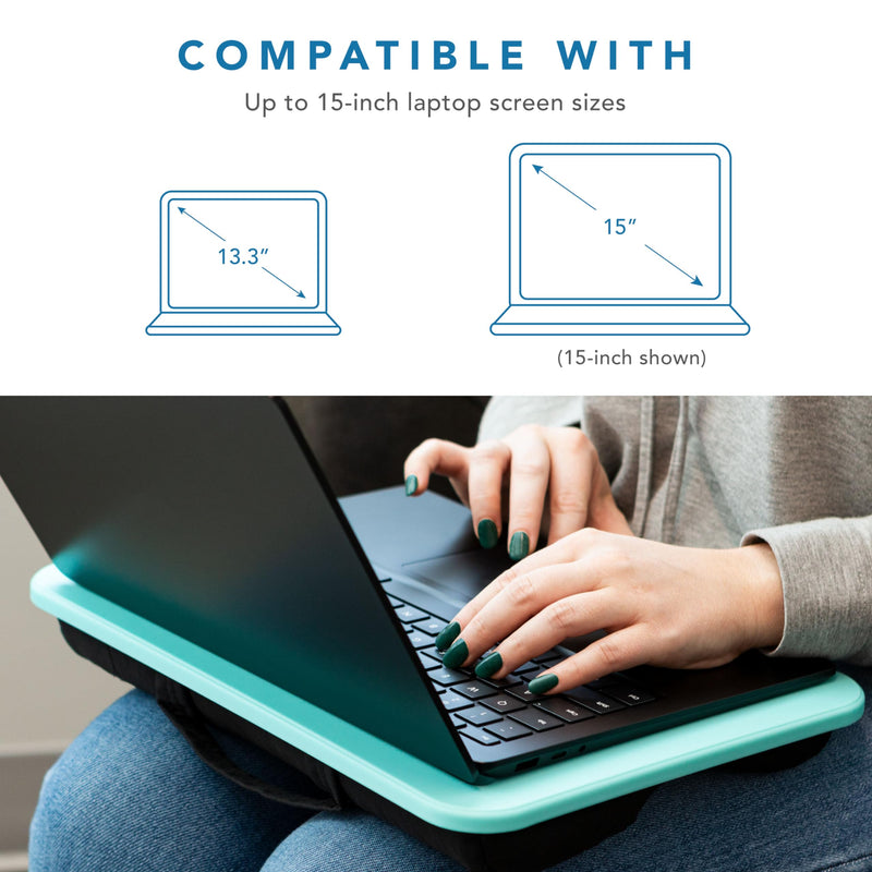  [AUSTRALIA] - LAPGEAR Compact Lap Desk - Aqua Sky - Fits up to 15 Inch Laptops - Style No. 43109 Single Unit