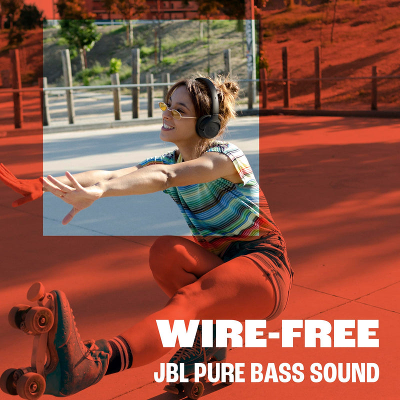JBL Tune 530BT - On-Ear Bluetooth Headphones - Black | JBL Pure Bass Sound, Customize your sound with the JBL Headphones App, 2 beamforming mics for perfect calls