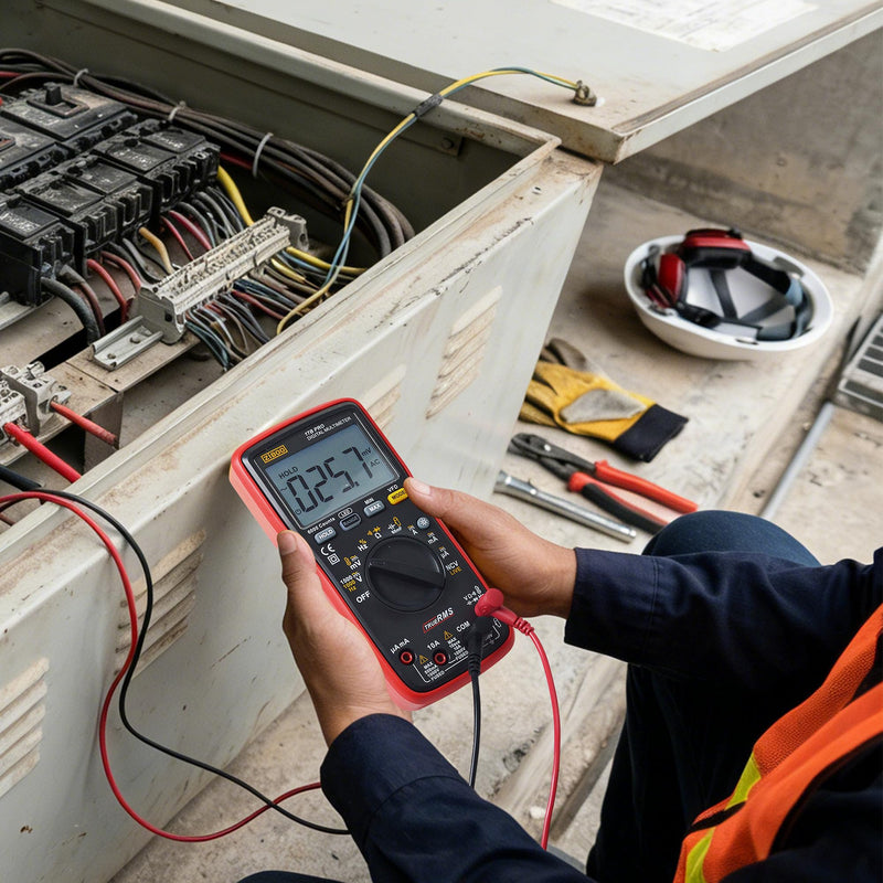 ZIBOO 17B PRO True RMS Digital Multimeter Measures AC/DC Voltage and Current Measurements up to 1000V and 10A (Optional AC Pliers)