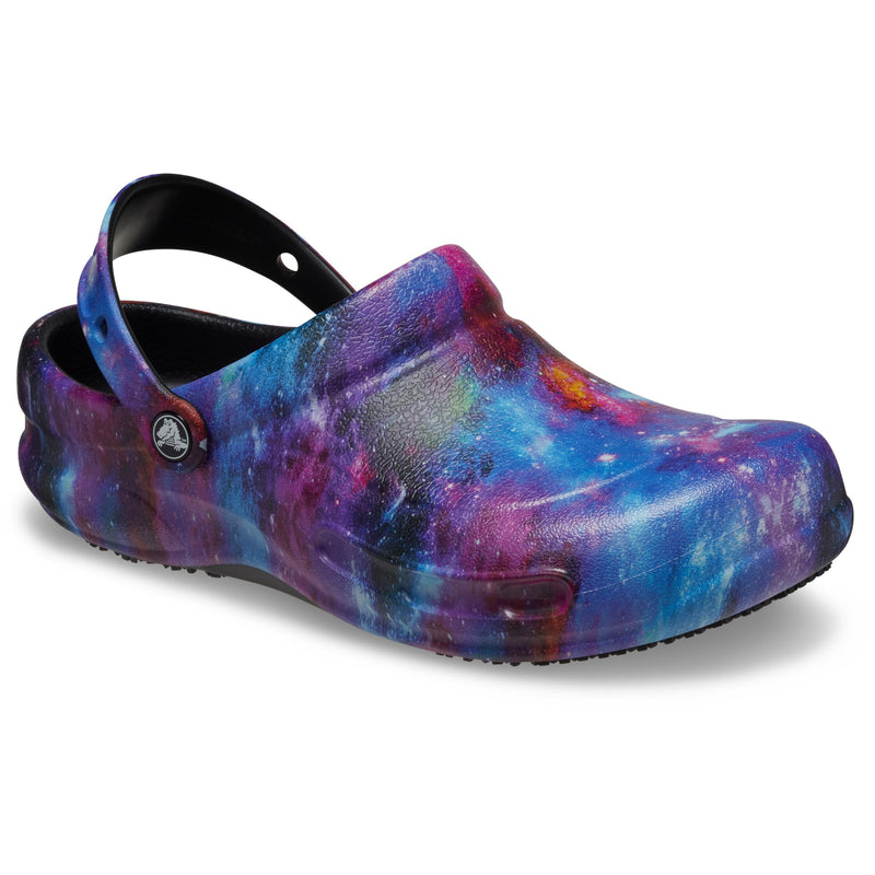 Crocs Unisex-Adult Bistro Graphic Clogs, Slip Resistant Work Shoes 9 Women/7 Men Black/Black