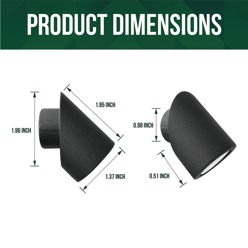 GKOLED 6-Pack Recessed Low Voltage Rotatable LED Deck Lights, Petite Directional Post Lighting, 1W 12V Flush Mount Rail Light, 3000K, IP66 Rated, Die-cast Aluminum Housing, Powder Coated Finish, Black