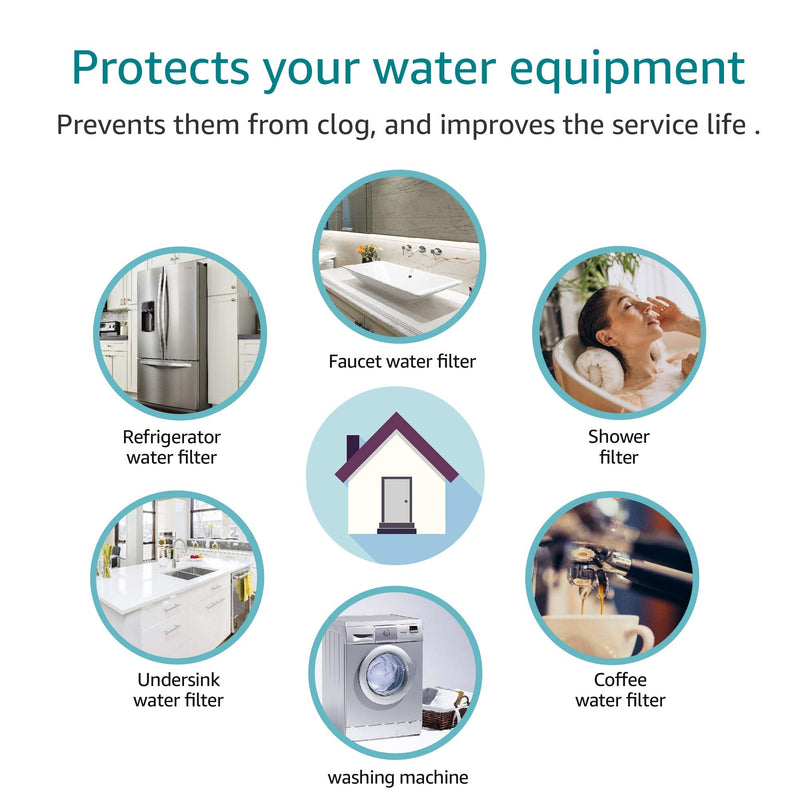 AQUA CREST AP110 Whole House Water Filter, Sediment Filter, 5 Micron, Replacement for 3M® Aqua-Pure AP110, Culligan® P5, APEC, GE FXUSC, Whirlpool®, Any 10" x 2.5" Home Water Filter, Pack of 6 AP110 Sediment Filter - 6 Pack