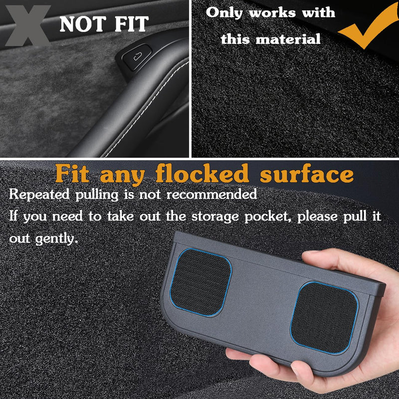 for Tesla Model Y 3 Sunglasses Holder Center Console Organizer Tray Storage Box Key Card Coin Holder Silicone Hook for Flocking Tesla Accessories Center Console Organizers
