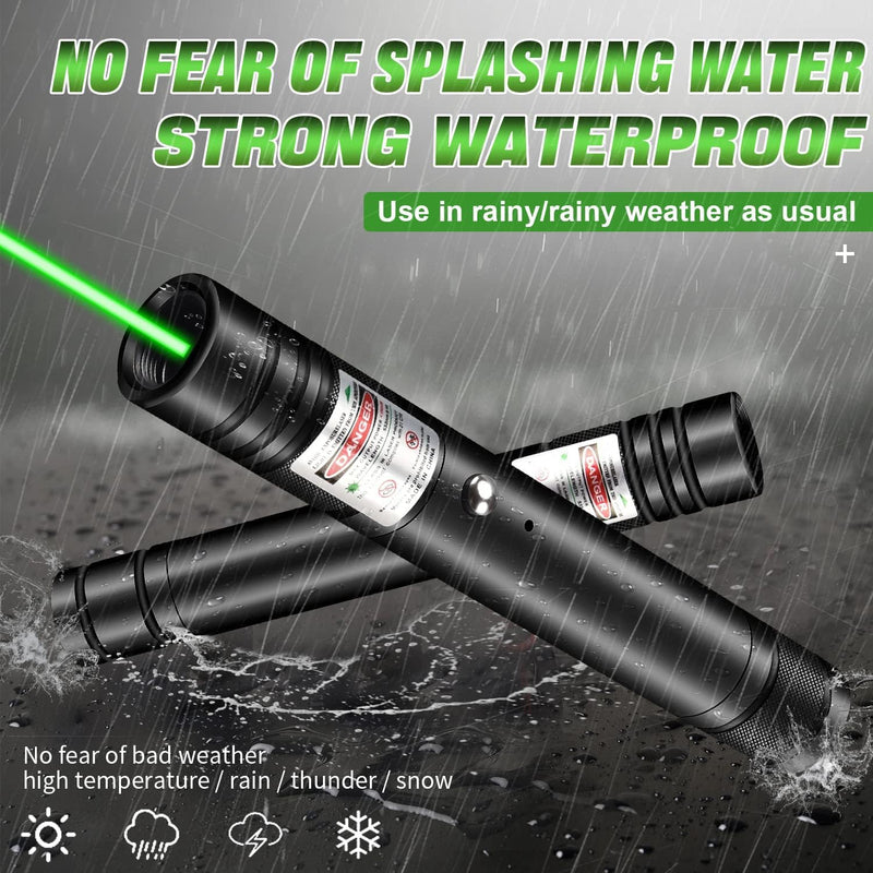 LUEIIN Long Range Laser Pointer 10000 Feet Visible Beam,USB Rechargeable Green Laser Pointer High Power for Presentations