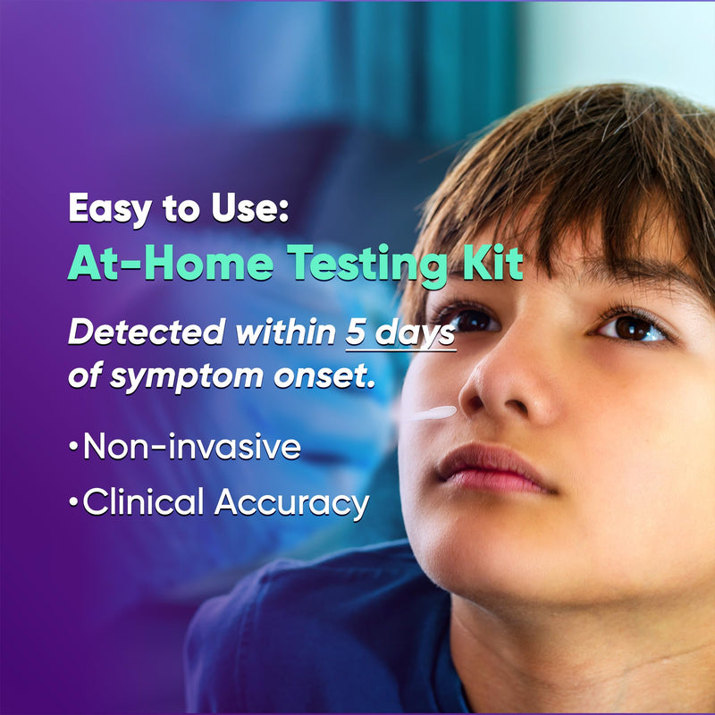 WELLlife COVID-19 & Flu A/B Home Test Kit, Covid Test 3-in-1 Antigen Covid Flu Combo Test, FDA EUA Authorized 10-Min Results with Non-Invasive Swab, 10 Tests