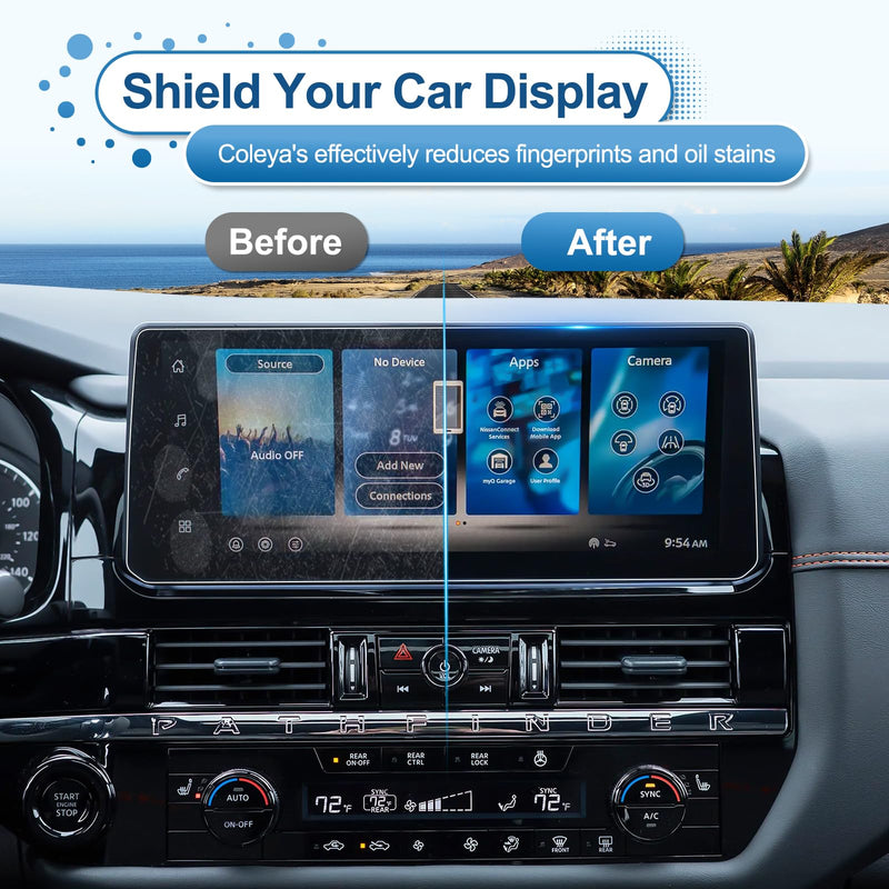 2026 Pathfinder Screen Protector for Nissan Pathfinder (S/SV/SL/Rock Creek/Platinum) 12.3-inch Touchscreen, 9H Tempered Glass Fingerprint&Scratch-Resistant 2026 Pathfinder Accessories 12.3" 12.3In HD Glass
