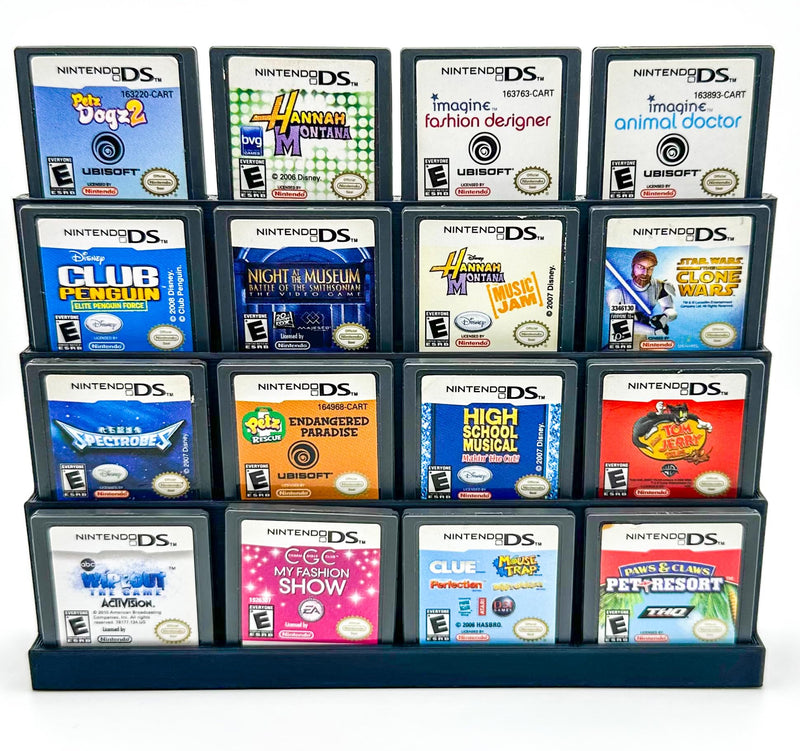 Game Display for Nintendo DS 3DS - Stepped Cartridge Holder (16 Game Holder) 16 Game Holder