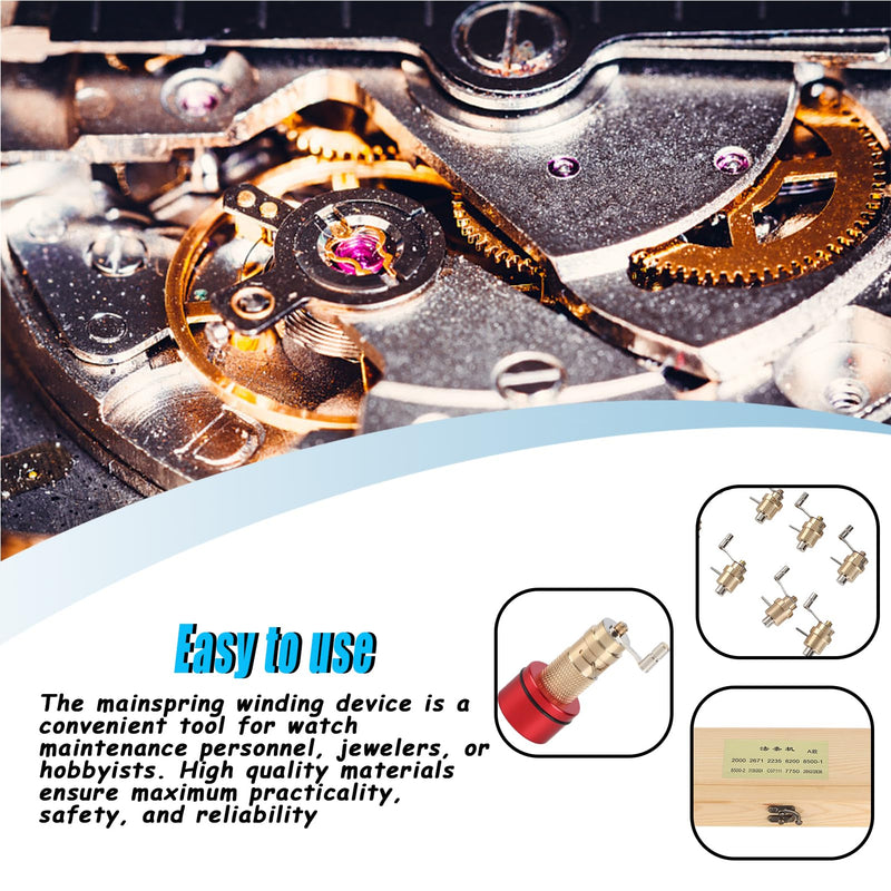 Mainspring Winder Set Brass Watch Repair Tool Wristwatch Repairing Kit DIY Watchmaker Tools Watch Repair Accessories