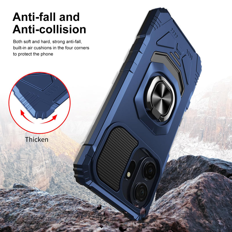 for TCL NXTPAPER 70 Pro 5G Case with 1 Pack Screen Protector Blue | Dual Layer Hybrid Heavy Duty Defender Protection,Rugged Reinforced Cushion Corner Kickstand Shockproof Bumper Cover