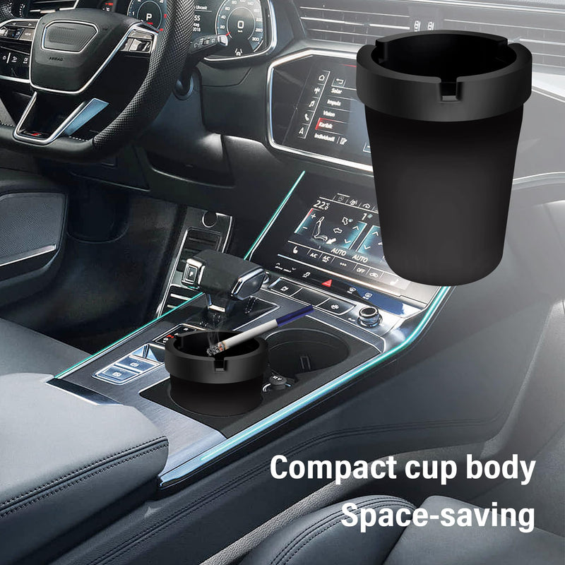 Car Ashtray with Lid Smell Proof,High Grade Detachable Smokeless Ashtray for Car Cup Holder,Multifunctional CCar Interior Accessories Portable Ashtray Fits Truck SUV Home Office Outdoor