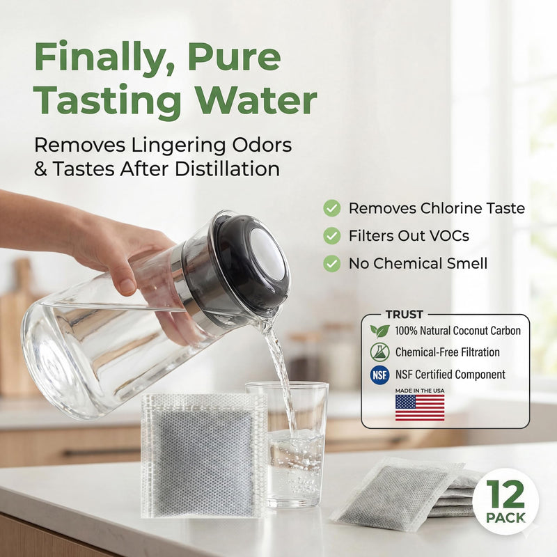 Green Piece® Compatible with Waterwise 3200 and 8800 | Activated Charcoal | Pack of 6 - Size 4"x3" - 25 Grams. Made in USA by Green Piece Mfg