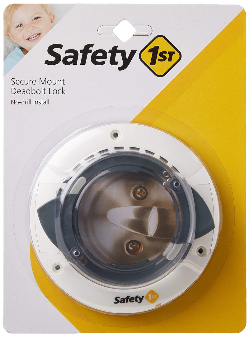 Safety 1st Secure Mount Deadbolt Lock & Parent Grip Door Knob Covers, White, One Size,4 Count (Pack of 1) (HS3260600)