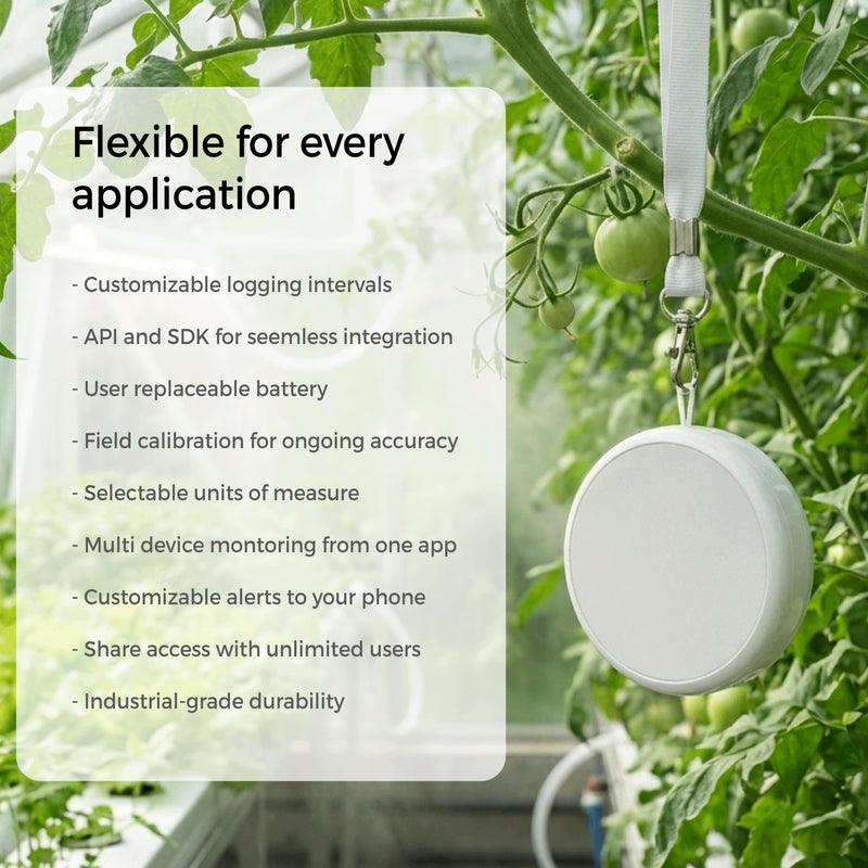 Temperature and Humidity Monitor - 3-in-1 Wireless Indoor/Outdoor Hygrometer with Dew Point, Bluetooth Enabled Data Logging, High-Precision Sensor - Outdoor/Indoor Humidity Meter