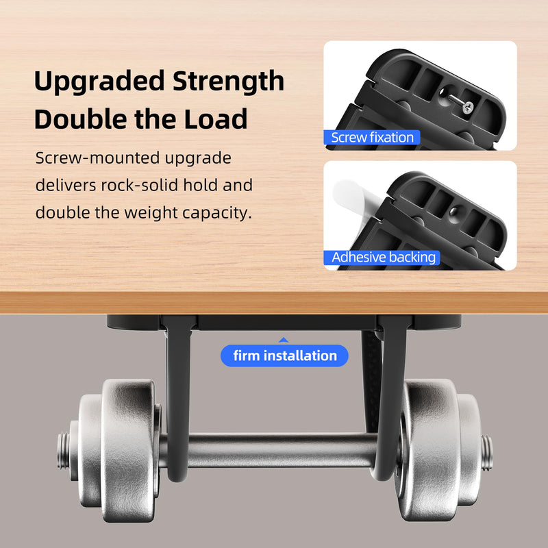 Upgraded Laptop Charger Holder,Adjustable Silicone Strap Power Brick Organizer With Heat Dissipation,Under Desk Cable Management Mount For Most Power Adapters,Chargers, Included Screws & Adhesive Black