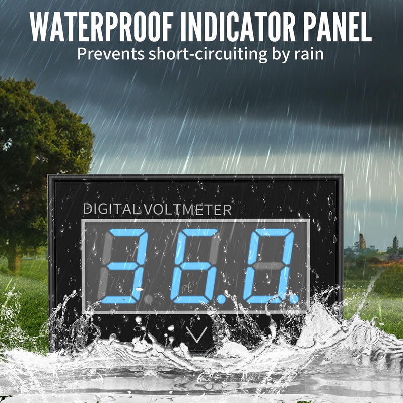 10L0L 36V 48V Golf Cart Battery Meter, Waterproof Voltage Meter with LED Digital Volt Gauge DC15-120V Fits for Yamaha, Club Car, EZGO Golf Cart, Boats
