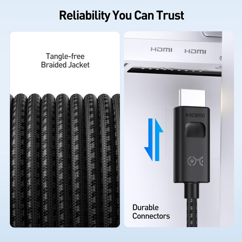 Cable Matters Uni-Directional 8K DisplayPort to HDMI 2.1 Cable - 6ft, with 4K 240Hz / 8K 60Hz, Display Port to HDMI 2.1 Cable, Supports RTX4080, RX7900, Not Work with PS5/Xbox, No VRR Support