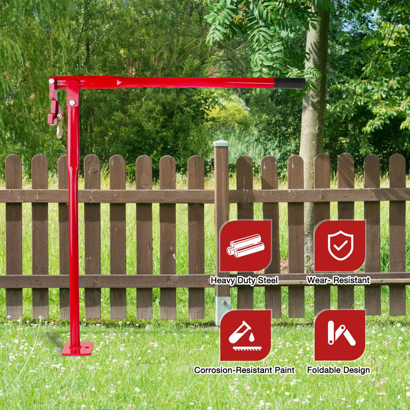 36" T Post Puller Fence Post Puller, Farm Equipment Tractor Accessories, Use Different Chains S Hooks Jacks Tractor Buckets from Ground 1