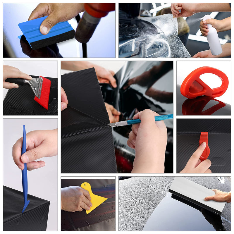 DIYSELF Window Tint Kit for Cars, 45 Pcs Vehicle Glass Protective Film Wrapping Set, Squeegee for Vinyl, Vinyl Wrap Tools, Window Tint Tools, Car Film Kit