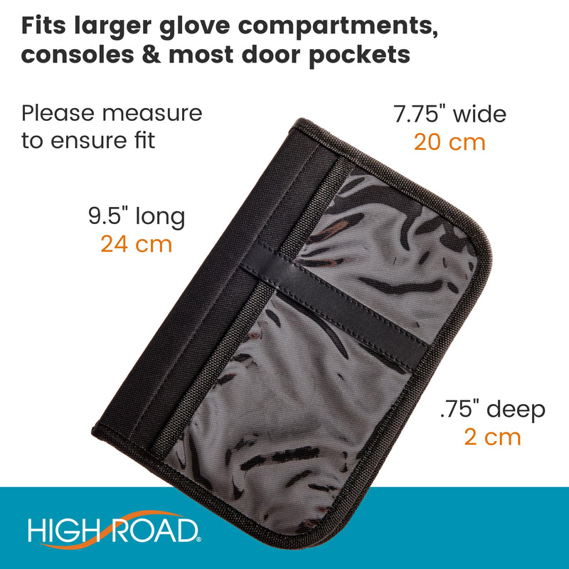 High Road Glove Box Organizer and Car Manual Holder - Insurance and Registration Holder for Glove Box with Clear Pockets for Quick Access to Car Documents and Expandable Manual Holder