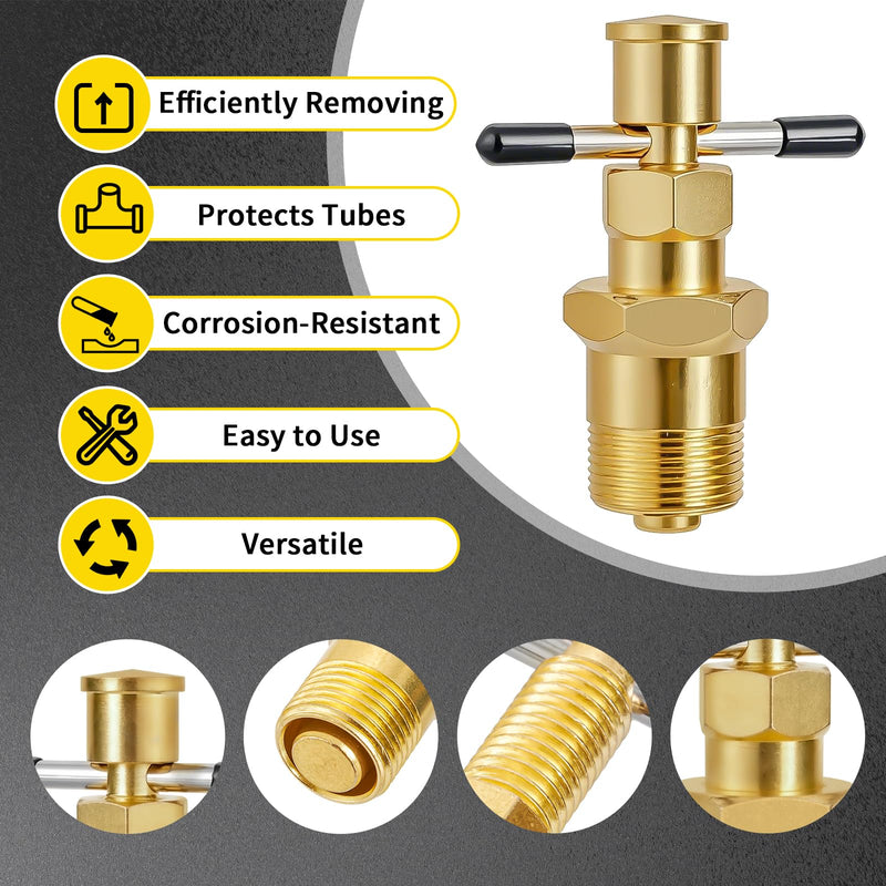 Olive Remover Puller for NPT 1/2 Inch and 3/4 Inch Compression Sleeve Puller Tool, Not Damage The Brass Pipe,Professional Plumber Ring Removal Tool Ferrule Puller NPT 1/2" & NPT 3/4"