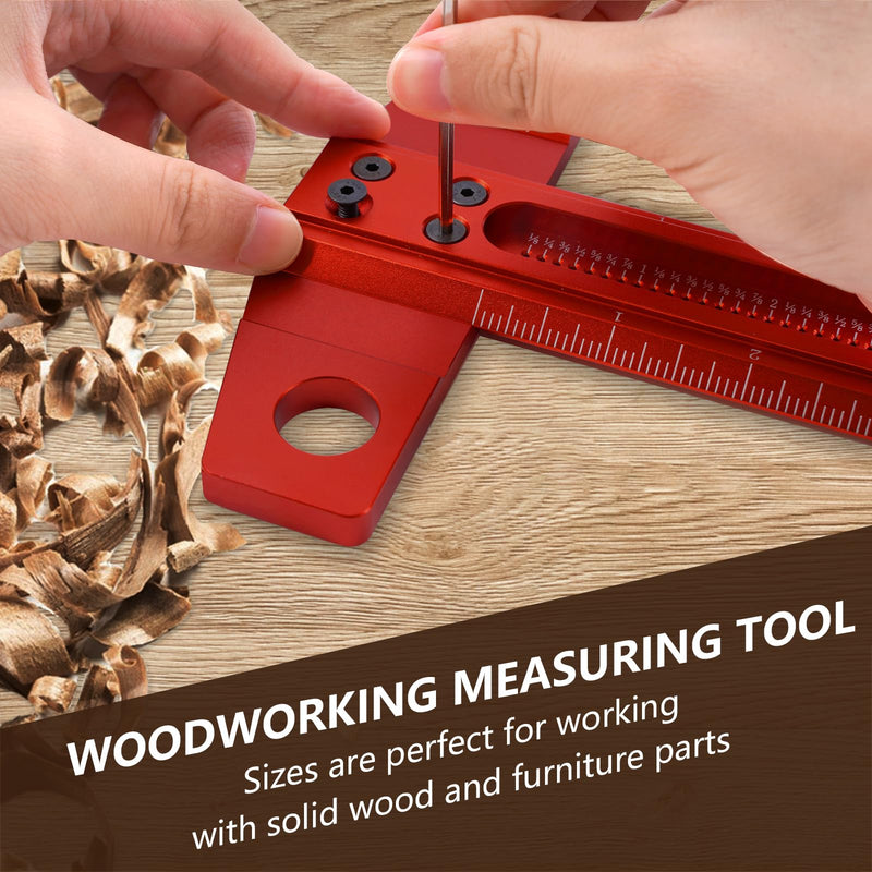 Vicrays T Square Woodworking Ruler - 24 Inch Precision Wood Working Tsquare Rule - Aluminum Alloy Carpenter Work Tool for Crafting, Marking, Layout, Scriber and Measuring 1