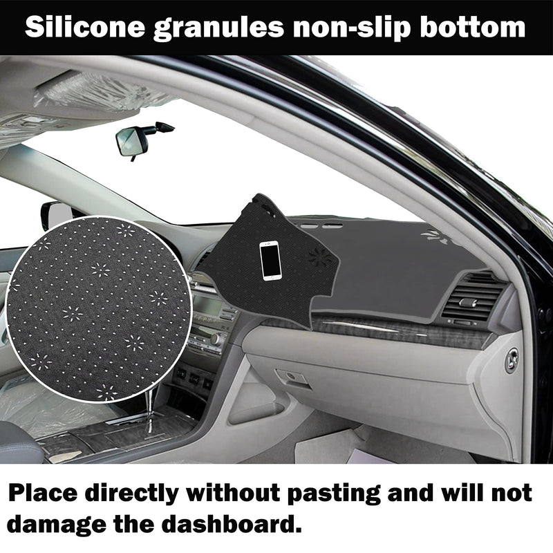 SENSHINE for Toyota Camry Accessories 2007-2011 Dashboard Cover Center Console Cover Dash Mat Carpet Protector Sunshield Cover Custom Fit, All Gray