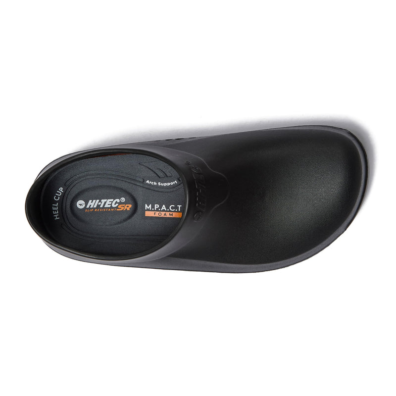 HI-TEC Blaze SR Non Slip Clogs for Women, Black Womens Shoes Slip Resistant Food Service Work 7