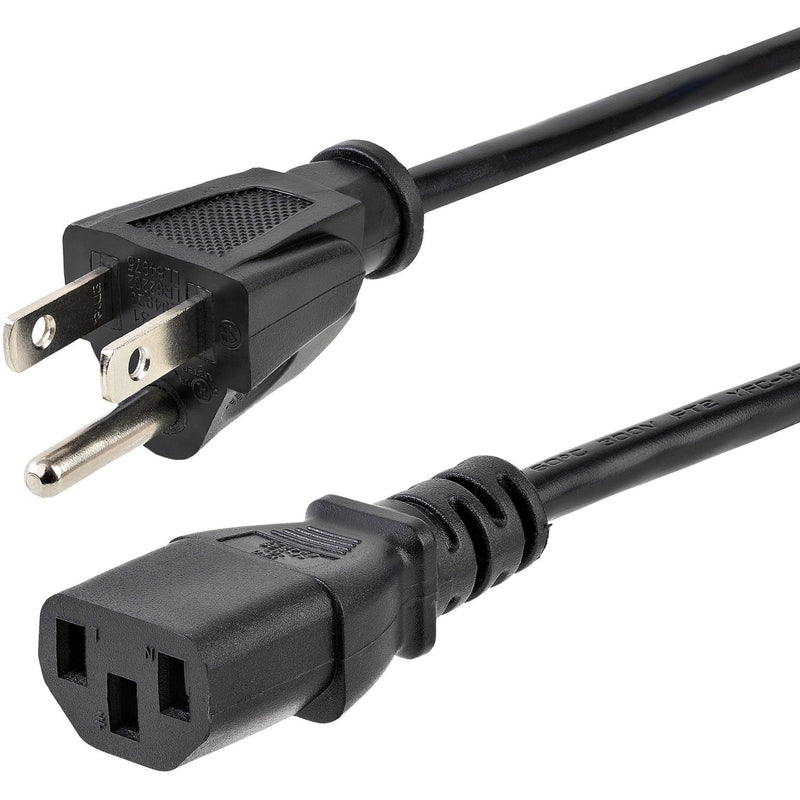 StarTech.com 10ft (3m) Heavy Duty Power Cord, NEMA 5-15P to C13 AC Power Cord, 15A 125V, 14AWG, Replacement Computer Power Cord, Monitor Power Cable, PC Power Supply Cable, UL Listed (PXT1011410) 14 AWG/15A/125V single 10 ft