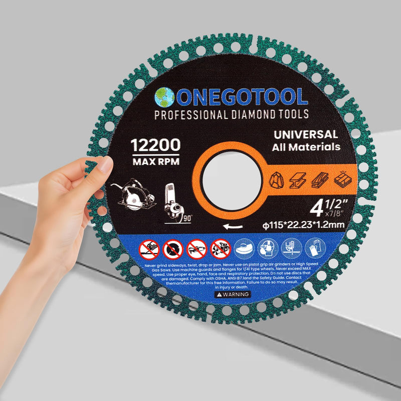 4-1/2 inch Indestructible Cutting Discs for Angle Grinder 7/8" Blades Cut Off Wheels Diamond Tool Metal rebar Porcelain Tile Granite Marble Smooth Cutter (10pcs) 4-1/2" 10