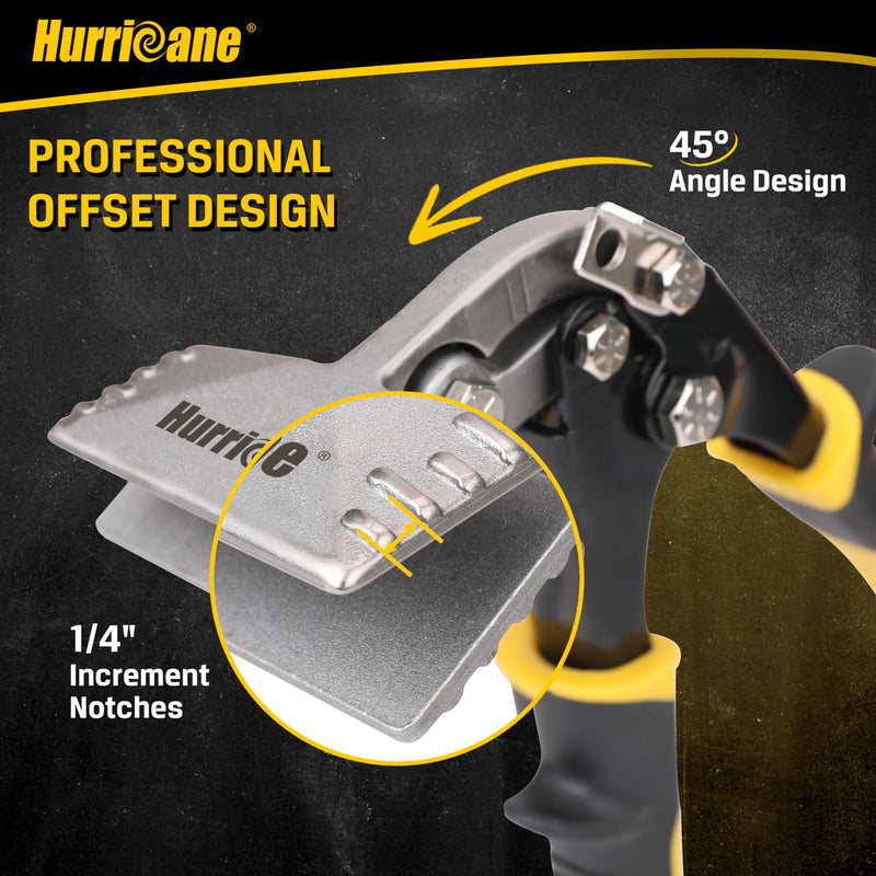HURRICANE 3 Inch Offset Hand Seamer, Sheet Metal Bending Pliers for Roofing, Siding, HVAC, and Metalwork Applications