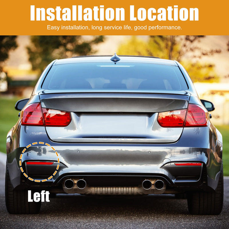 X AUTOHAUX Car Rear Bumper Reflector Strip Cover Left Side 63147314883 for BMW X1 2013-2015