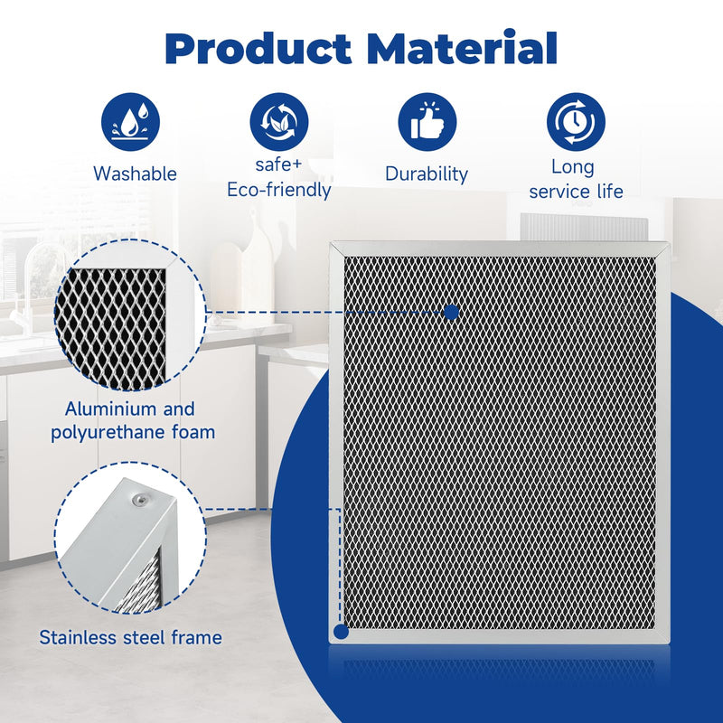 2-Packs 5443 Washable MERV 8 Dehumidifier Filter 10x12x1 Compatible with AprilAire Whole-House Models1830 1850 1852 and Ventilation Models 8191 8192 Replacement Filter 2-Packs 5443