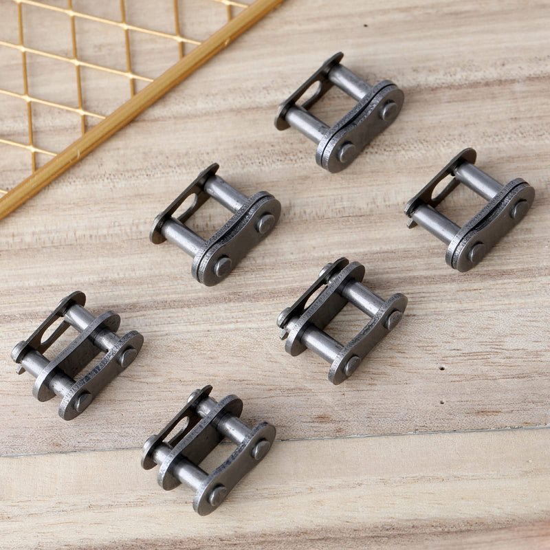 AIEX 8pcs #40 Chain Master Links, Steel Alloy Heavy Duty Roller Chain Connector Links for Bike Bicycle Mini Bike Karting Pit ATV Scooter