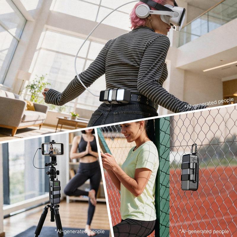 Adjustable Power Bank Holder Strap Mount for Hiking Camping | Universal Portable Charger Holder Mount on Tripod, Backpack, fence, for Outdoor Photography