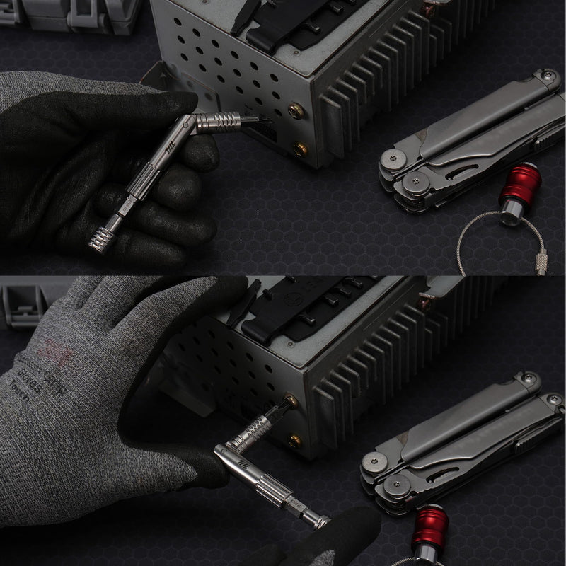 711L Pen Driver TG - Compact EDC Bit Driver with Foldable L-Handle | Compatible with 4mm Precision Bits & 1/4" Double-Ended Bits | 7DP1D