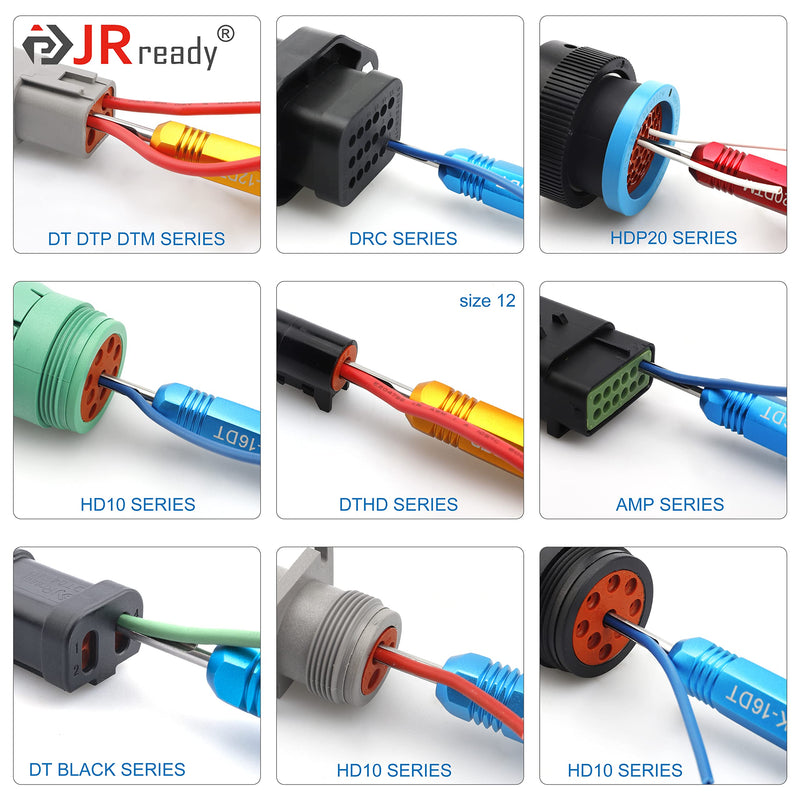 JRready ST5231 Deutsch Pin Removal Tool DRK-20DTM DRK-16DT DRK-12DTP with DRK-RT1B, Connector Release Tool for Deutsch Solid Contacts