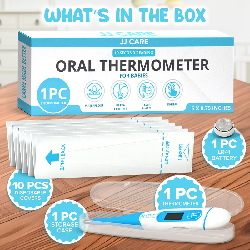 Oral Thermometer with LCD Display, Calibrated Oral Thermometer for Babies