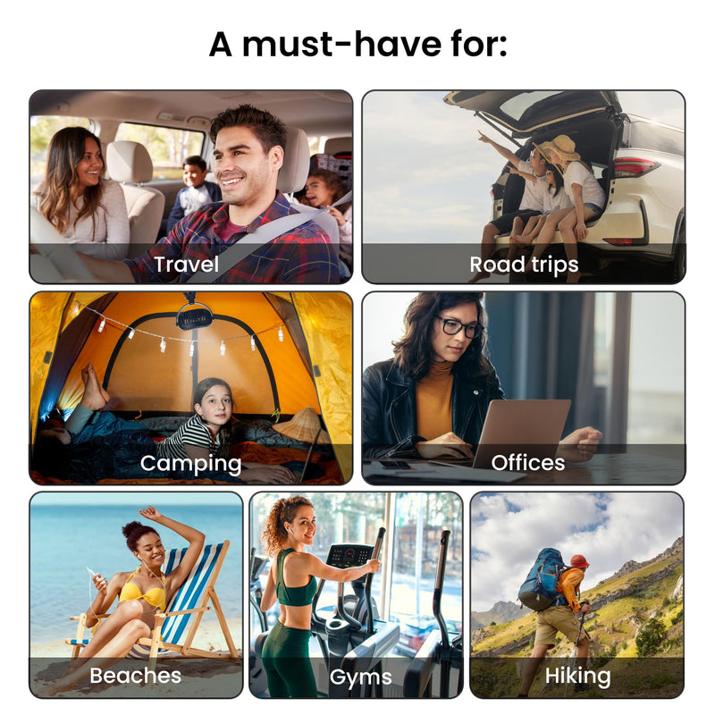AYL 2600mAh Portable Fan Rechargeable, Flexible Tripod Clip On Fan, Battery Operated Desk Fan, USB Fan, Small Battery Powered Personal Fan for Bedroom, Outdoor Travel, Camping Tent, Car Fan, Black