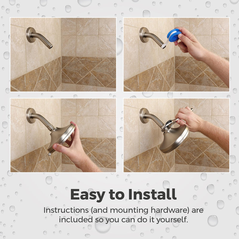 Pfister Universal Shower Head, Shower Arm Not Included, 5-Function, 1.75 GPM, Polished Chrome Finish, 015WS2UT01C Without QuickConnect