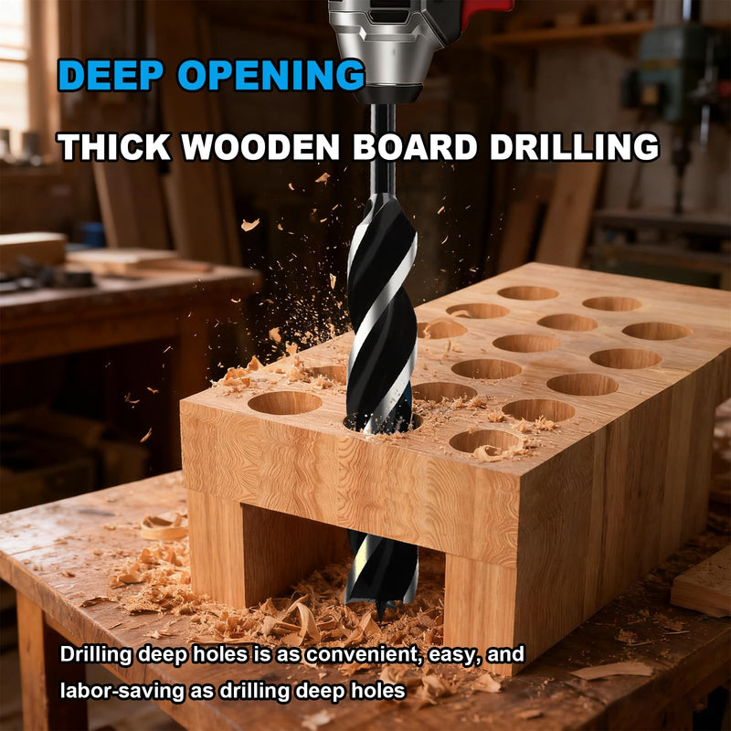 1-1/5" x 24" Auger Drill Bit with SDS Plus Shank for Wood,Tri Flute Ship Auger Long Drill Bit for Soft and Hard Wood,Tree Stump,Plastic,Drywall and Composite Materials 1-1/5"x24"