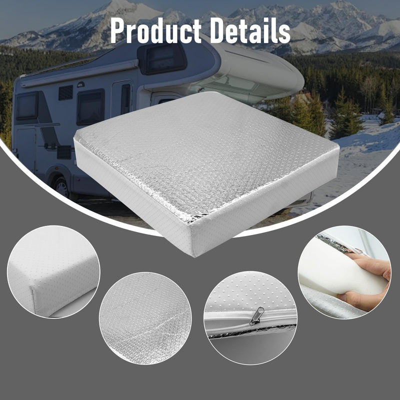 14"x14"x3" Universal RV Vent Insulator, Skylight Shade RV Skylight Cover with Reflective Surface,for Camper Vents for 14 Inch X 14 Inch 1PCS 14"*14"