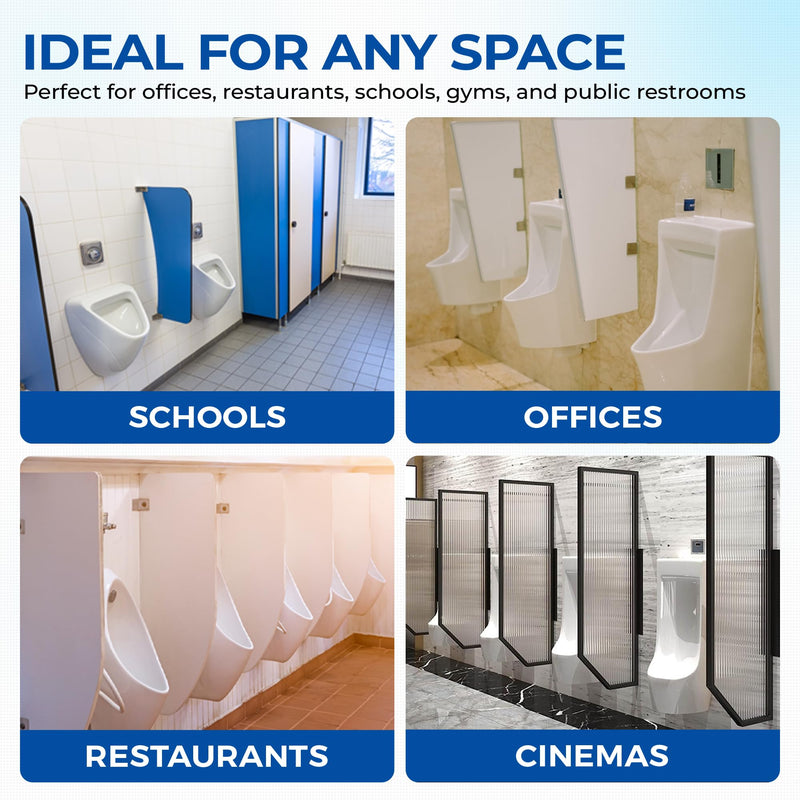 Urinal Screen Deodorizer (12 Pack) – Anti-Splash Cakes with Odor Protection – Long-Lasting Deodorizers for Bathrooms in Offices, Schools, and Stadiums – Free Gloves Included Oval