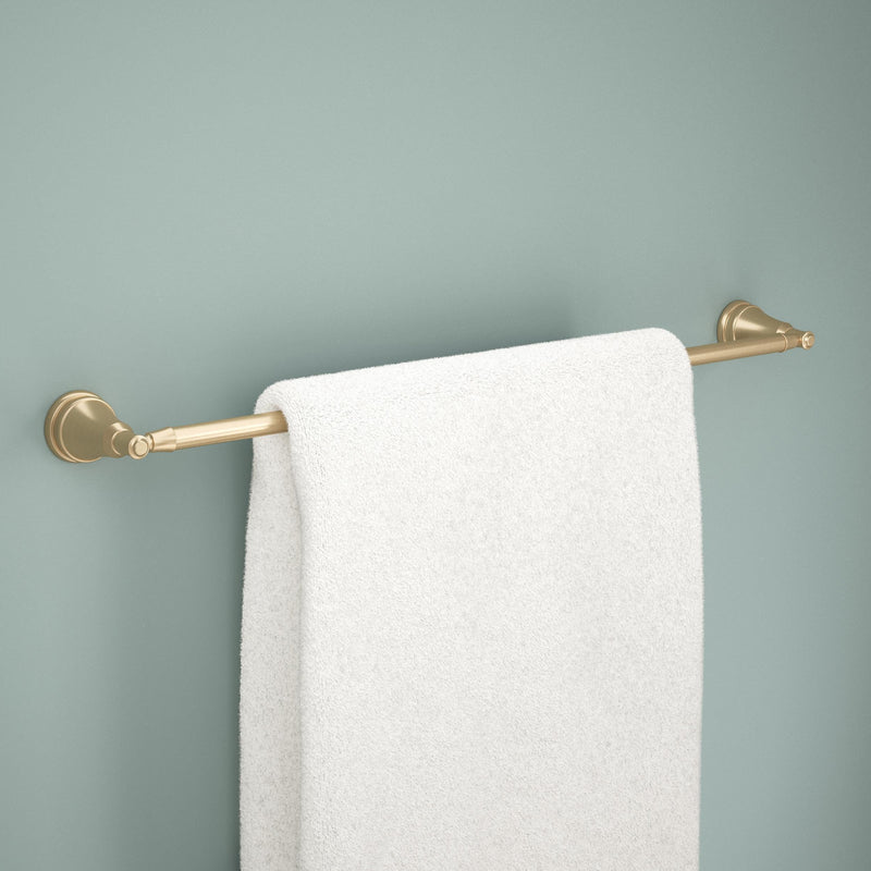Delta Mylan (1-Pack) 18'' w/ 6" Extender Towel Rack for Bathroom Champagne Bronze Extendable 18-24" Towel Bar for Bathroom Wall Towel Holder Rod Wall Mounted MYN18-CZ 22.29 inches