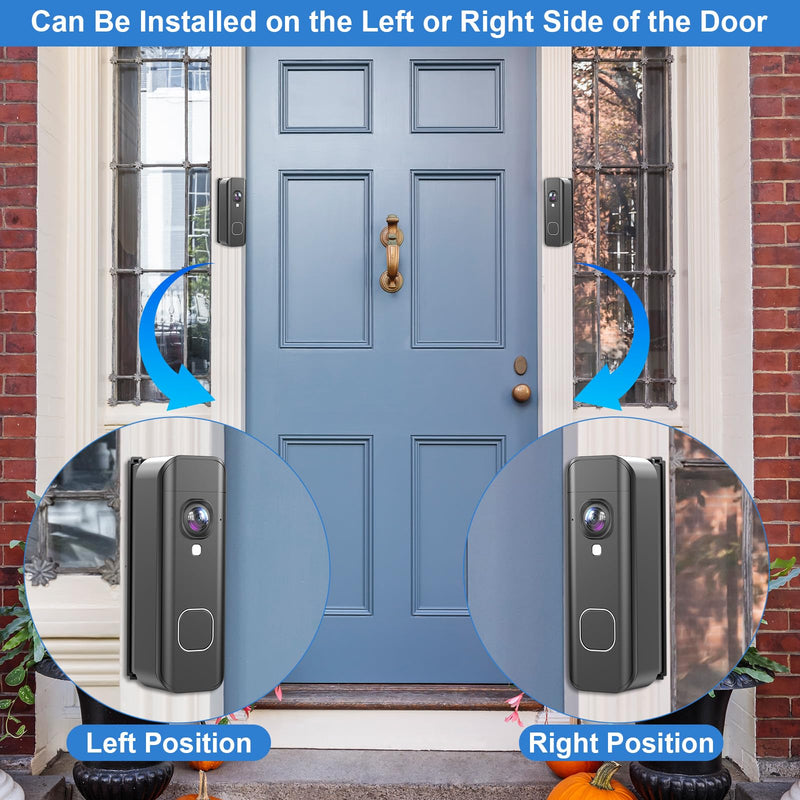 Adjustable 30-55° Doorbell Angle Mount for Blink Newest 2026 Battery & Wired Doorbell 2K+, Wedge Kit Corner Mounting Bracket Holder Accessories for House, Enhanced Protection Mount