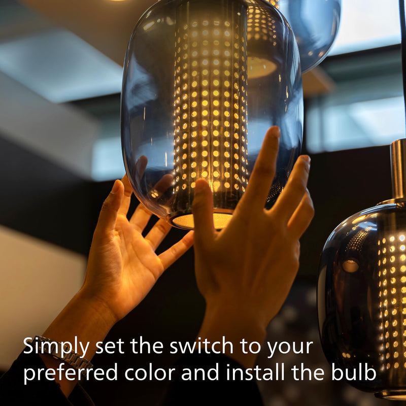 PHILIPS LED 60W A19 12-Pack Selectable White Multi-CCT 800 Lumen (8W = 60W) Dimmable Frosted Flicker-Free Light Bulbs