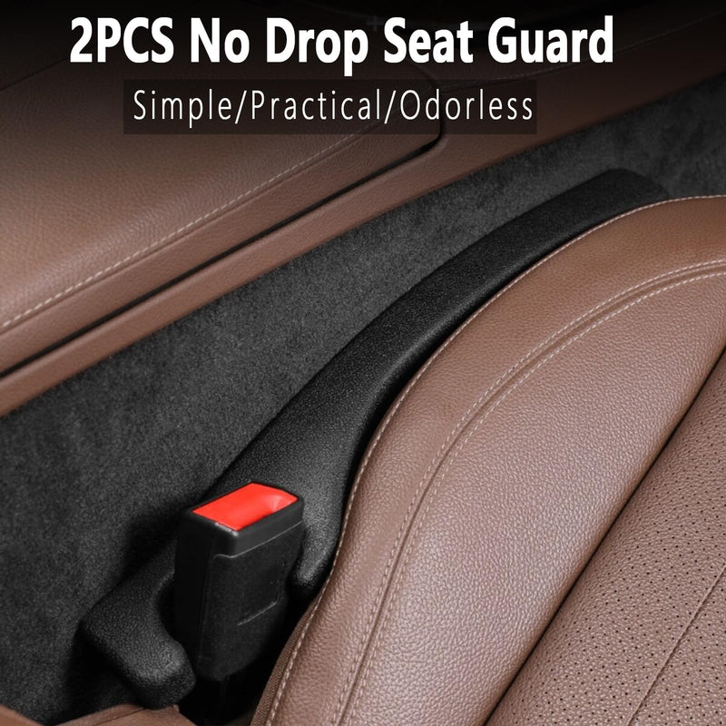 Car Seat Gap Filler Set of 2,Seat Gap Organizer, No Drop Seat Guard,2025 New Car Seat Side Gap Filler Organizer, Drop Seat Guards for Cars (Black 2Pcs) Black
