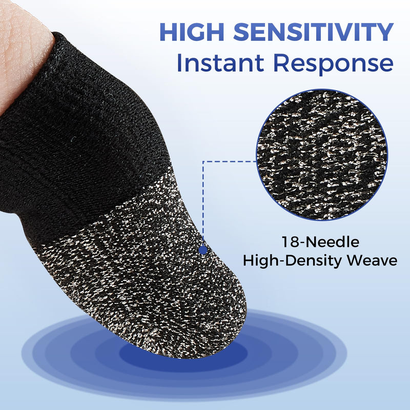 5 Pairs Cell Phone Game Finger Cover+100g Silicone Sweat-Absorbing Pouch | Efficient moisture absorption and breathability,sweat-absorbing and breathable,Sweat-absorbing band quickly absorbs sweat