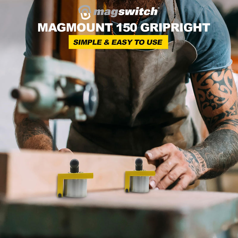 Magswitch MagMount 150 GripRight 90-Degree Switchable Magnet for Custom Jigs, Fences & Fixtures on Bandsaws, Drill Presses & Table Saws