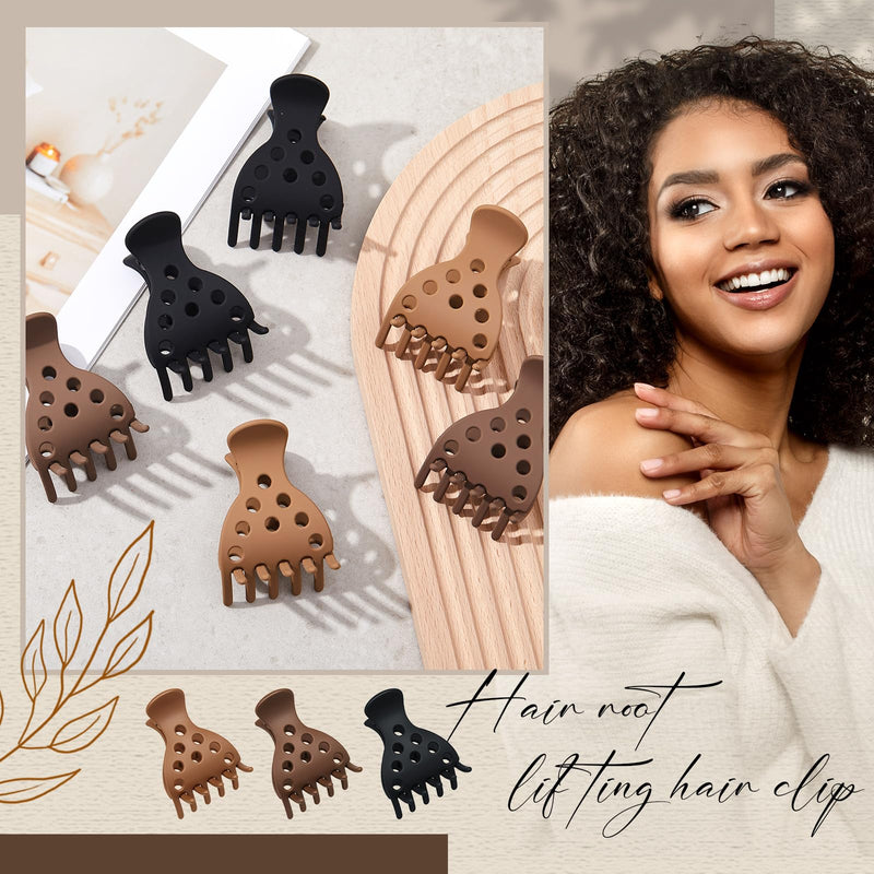  [AUSTRALIA] - 18 Pcs Root Lifting Hair Clips for Curly Thick & Thin Hair, Roller Jaw Clamps for Women Supports & Creates Natural Volume Curls, No Crease Root Lifting Clips Styling Accessories