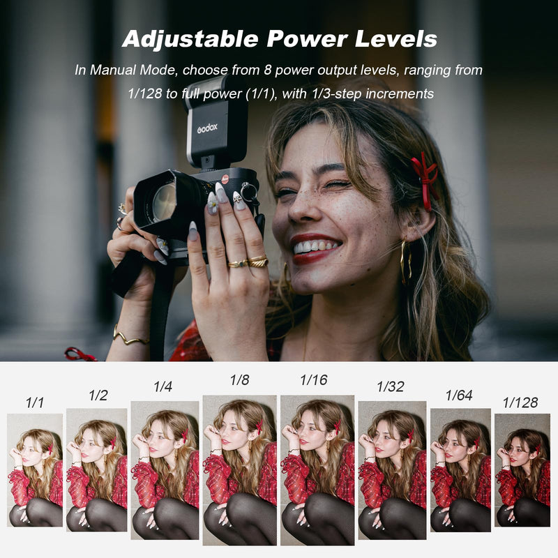 Godox iA32 Mini Camera Flash 490 Full-Power Flash 2.5sRecycle | 8 Levels Automatic Flash GN15 Mini Flash Speedlite for Sony zve10 Sony zv1 Ricoh gr3 Canon Nikon Fuji Olympus Camera